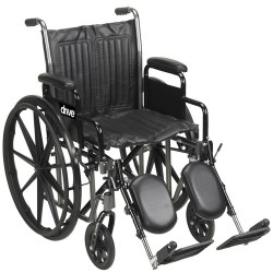 Wózek inwalidzki z regulacją kąta nachylenia podnóżków